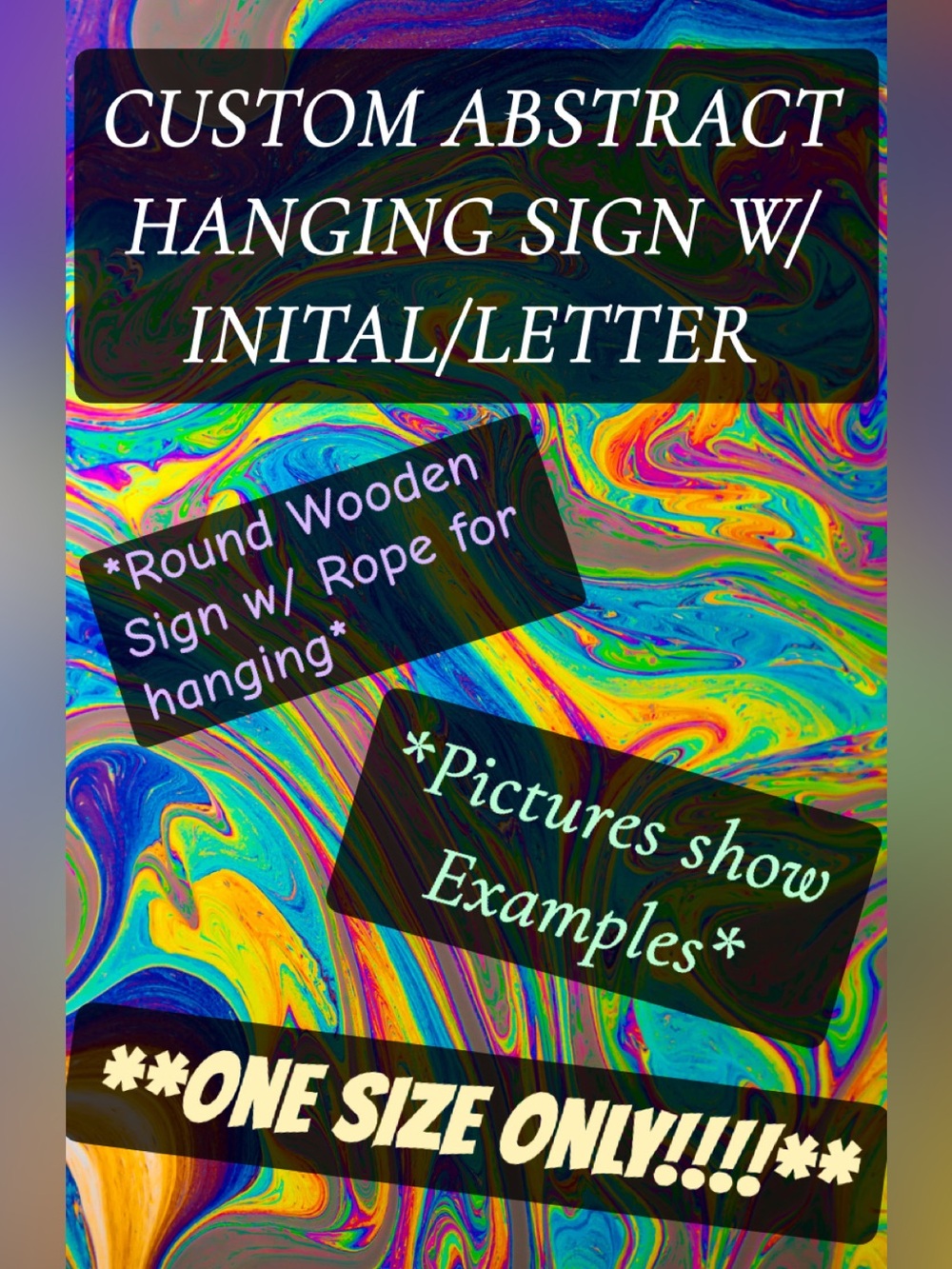 CUSTOM ABSTRACT LETTER SIGN